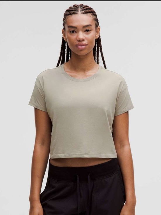 lululemon athletica Tops - lululemon🍋 Cates Tee in Riverstone Size 12 NWT Pima Cotton